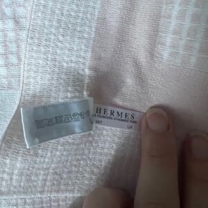 Pink Hermes baby blanket